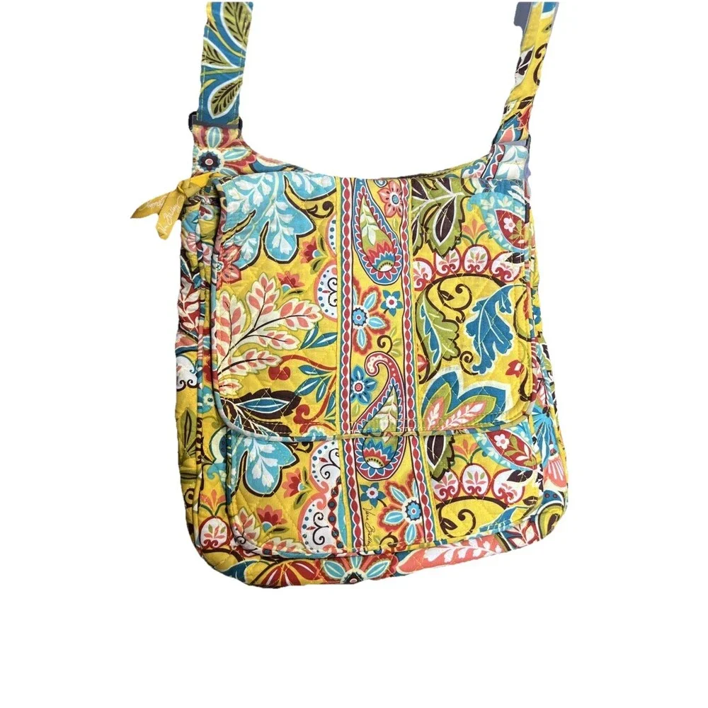 Vera Bradley (2012) Retired Provencal Paisley Pattern Flap Closure Crossbody